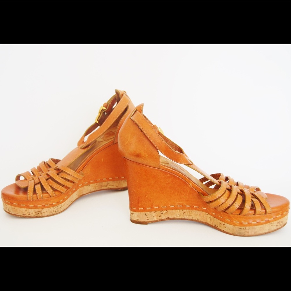 New Chloe T-Strap Wedge Sandal Size 40